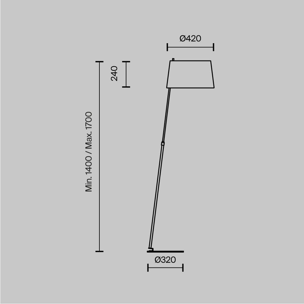 картинка Напольный светильник (торшер) Maytoni MOD613FL-01B