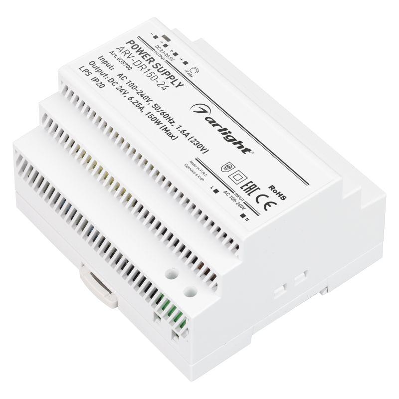 картинка Блок питания ARV-DR150-24 150Вт 24В 6.25А IP20 DIN-рейка Arlight 035700