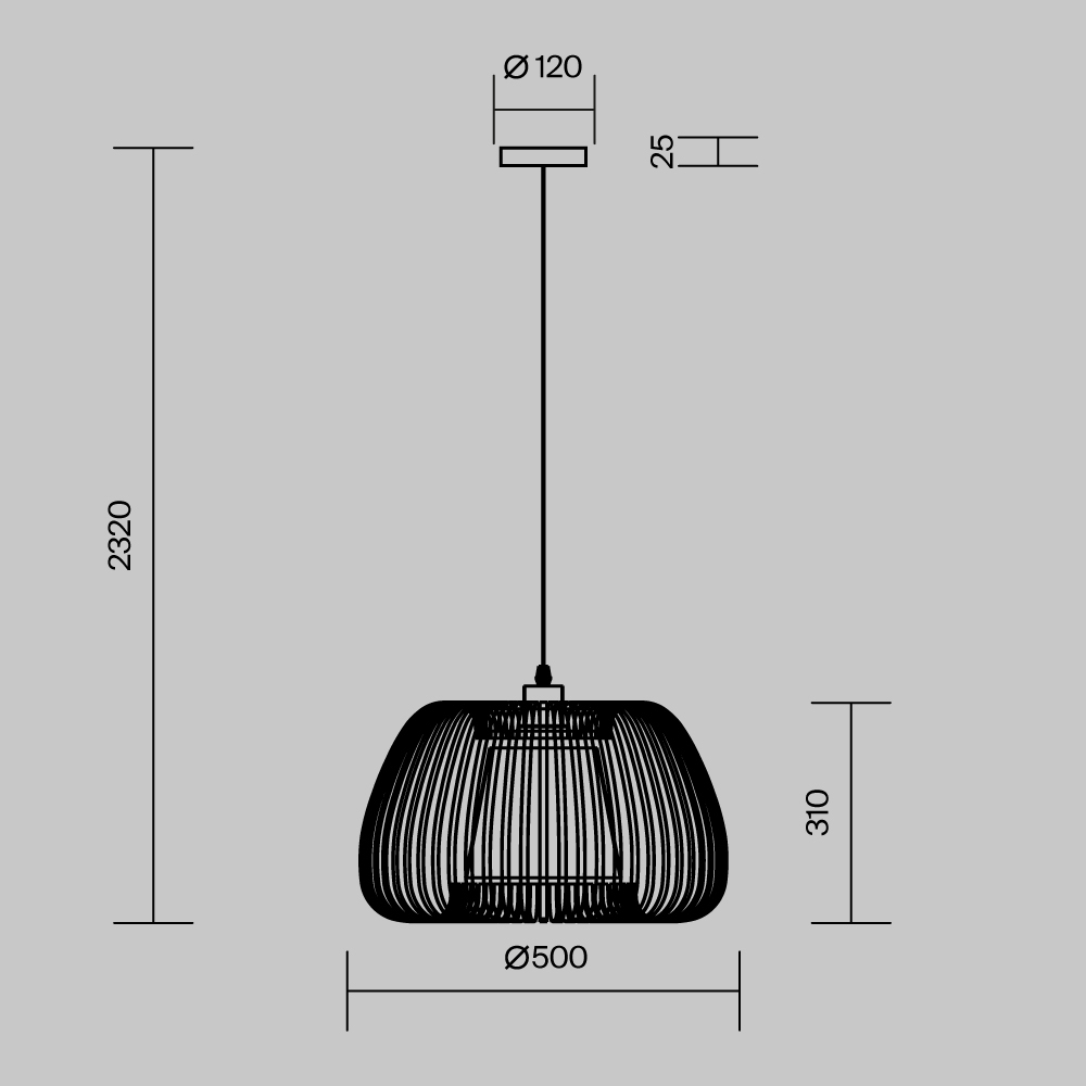 картинка Подвесной светильник Maytoni MOD409PL-01B