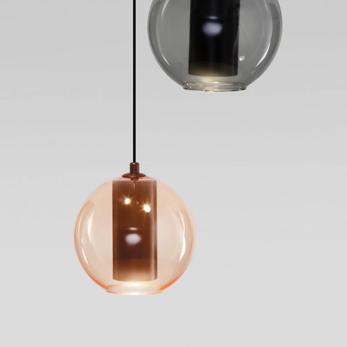 картинка Подвесной светильник 50258/3 LED дымчатый/ бежевый/ шоколад