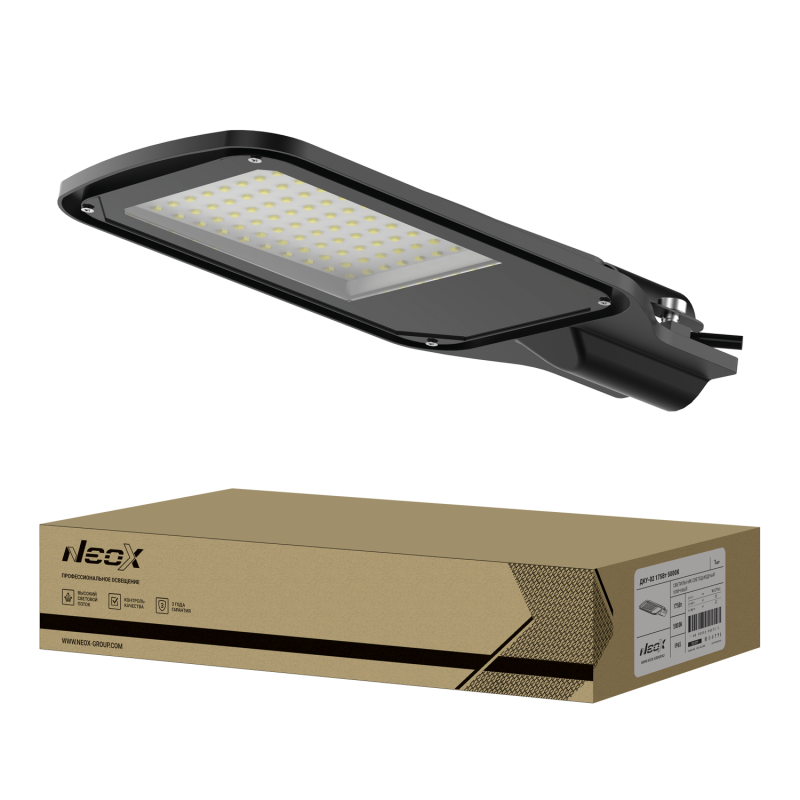картинка Светильник уличный светодиодный ДКУ-02 175Вт 230В 5000К 18375Лм 105Лм/Вт IP65 NEOX