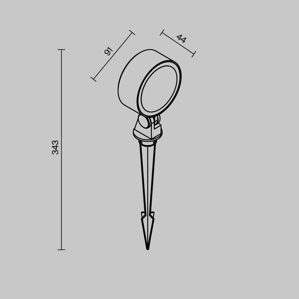 картинка Ландшафтный светильник Outdoor O495FL-L18B3K