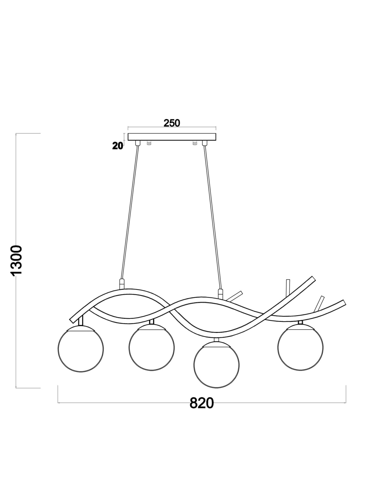 картинка Подвесной светильник Freya FR8014PL-04BS