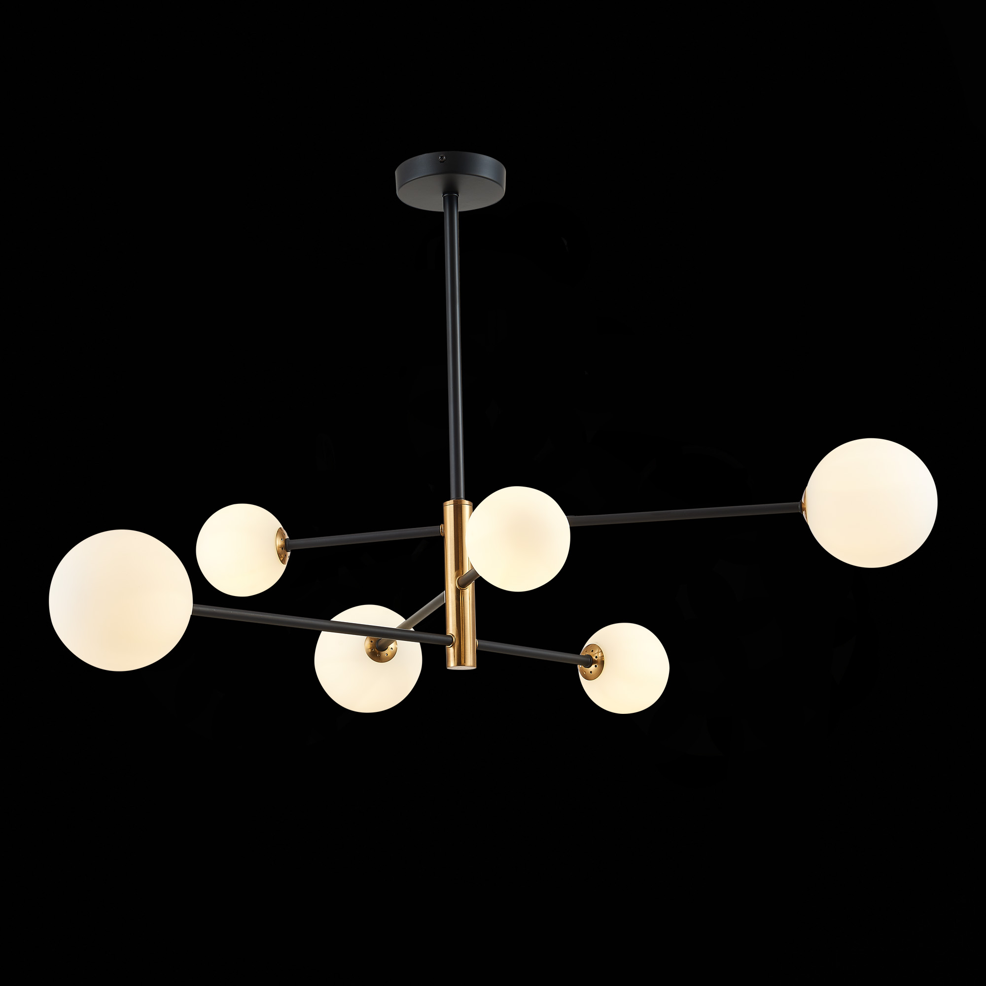 картинка SLE220103-06 Светильник потолочный Черный, Бронза/Белый G9 6*5W