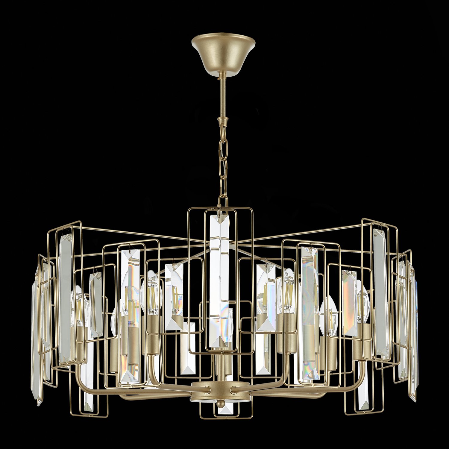 картинка SLE103403-07 Светильник подвесной Шампань/Прозрачный E14 7*40W