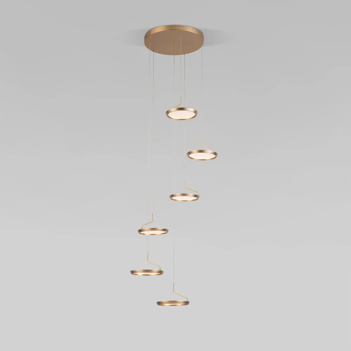 картинка Подвесной светодиодный светильник 90034/6 золото