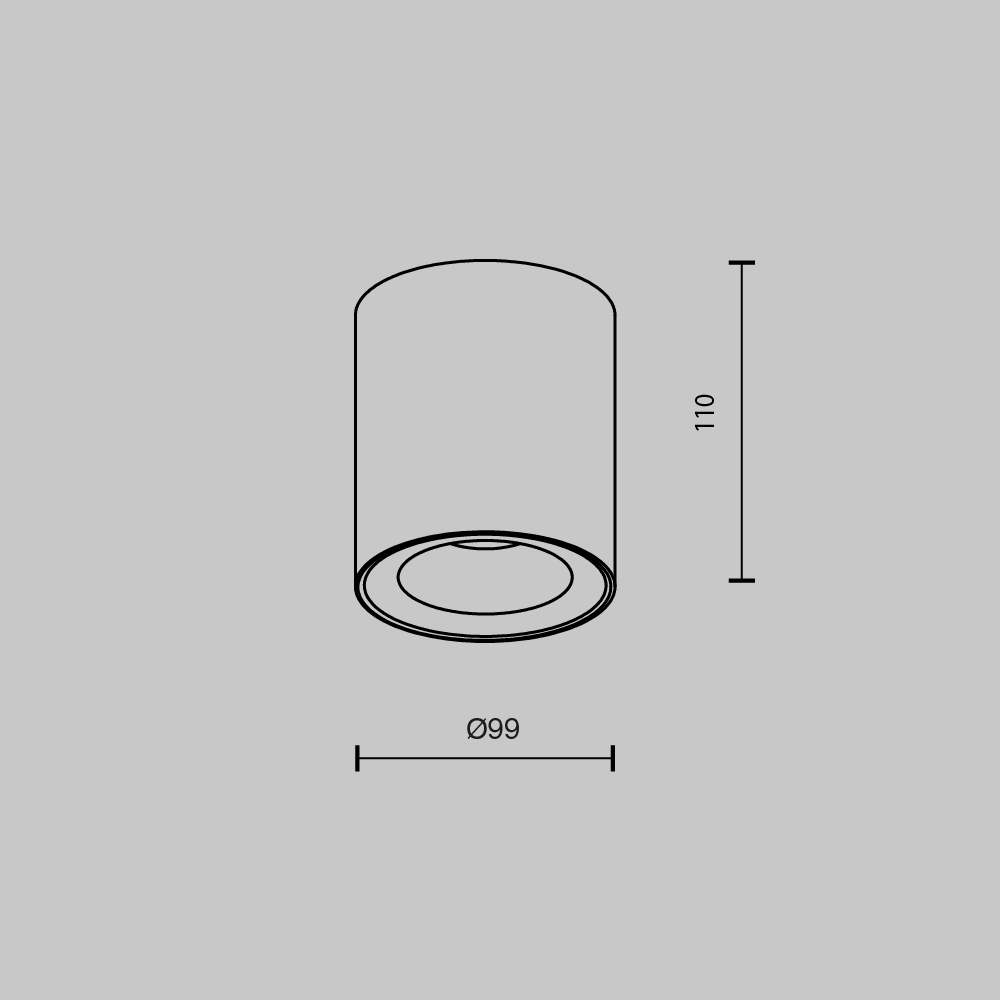 картинка Потолочный светильник Technical C094-GU10-B