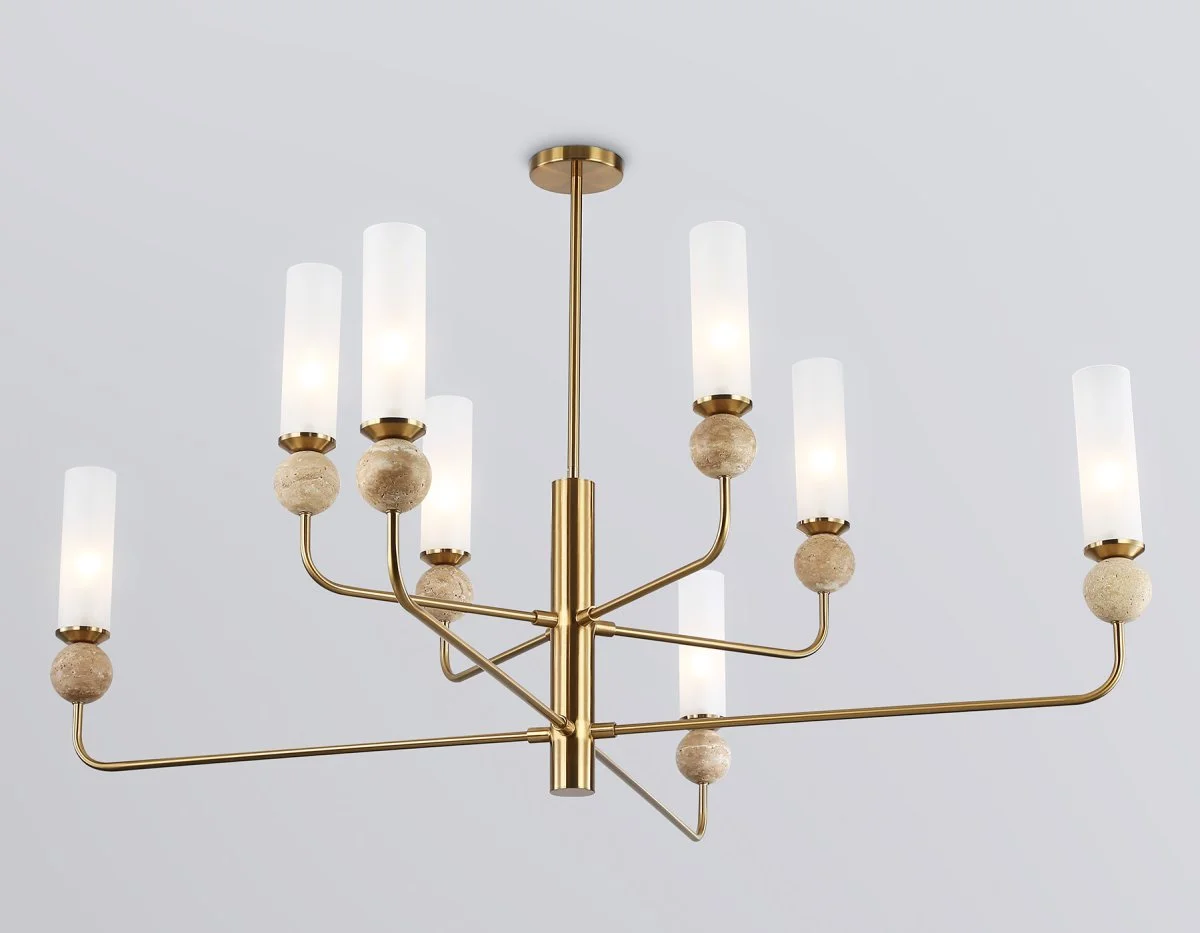 картинка Люстра на штанге с мрамором LH53252