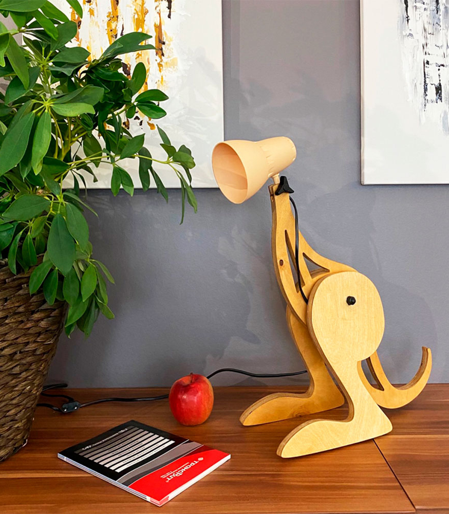 картинка Светильник деревянный Кенгуру, 40Вт,  без лампы,  ЛОН,  Е27