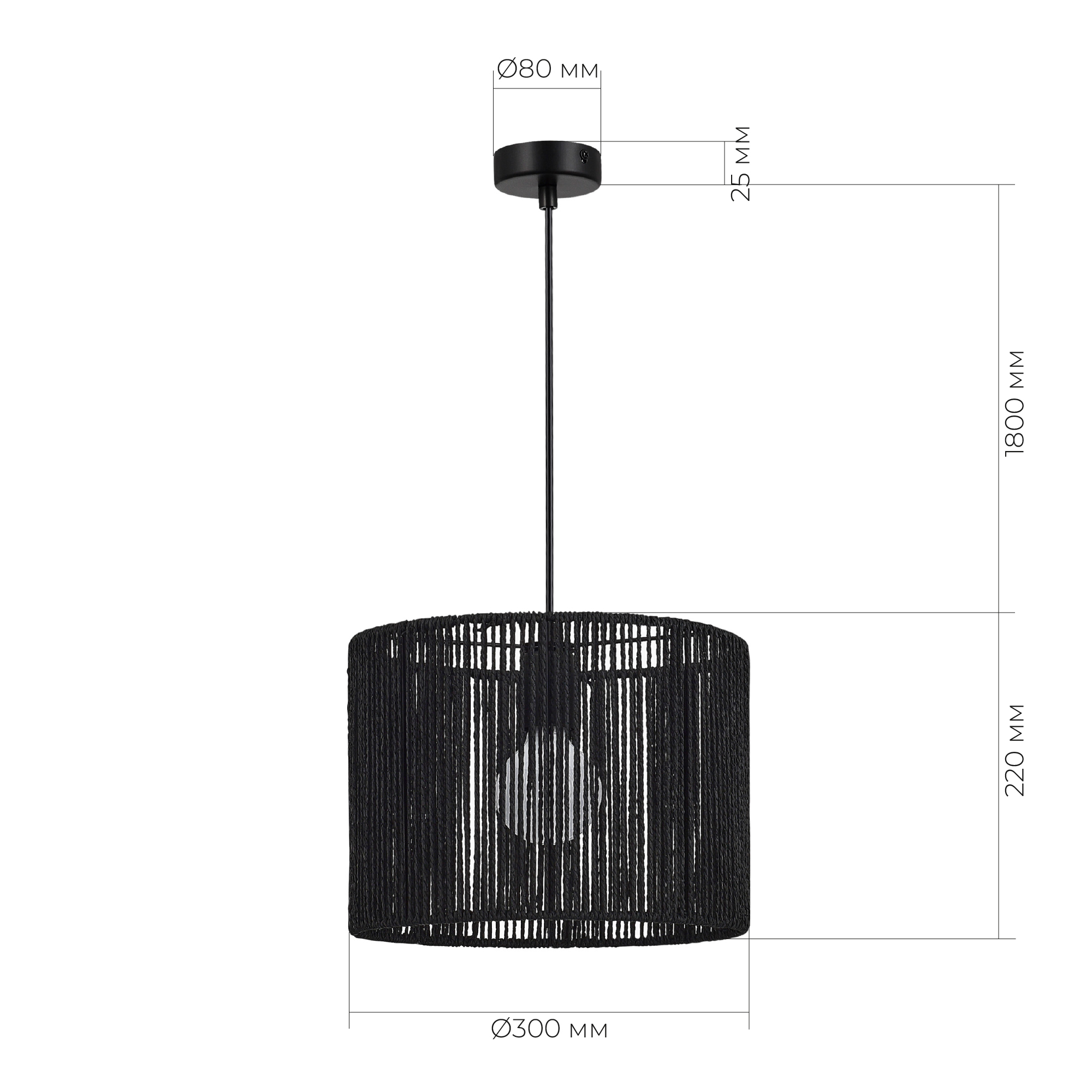 картинка SLE6024-403-01 Светильник подвесной черный/черный E27 1*40W