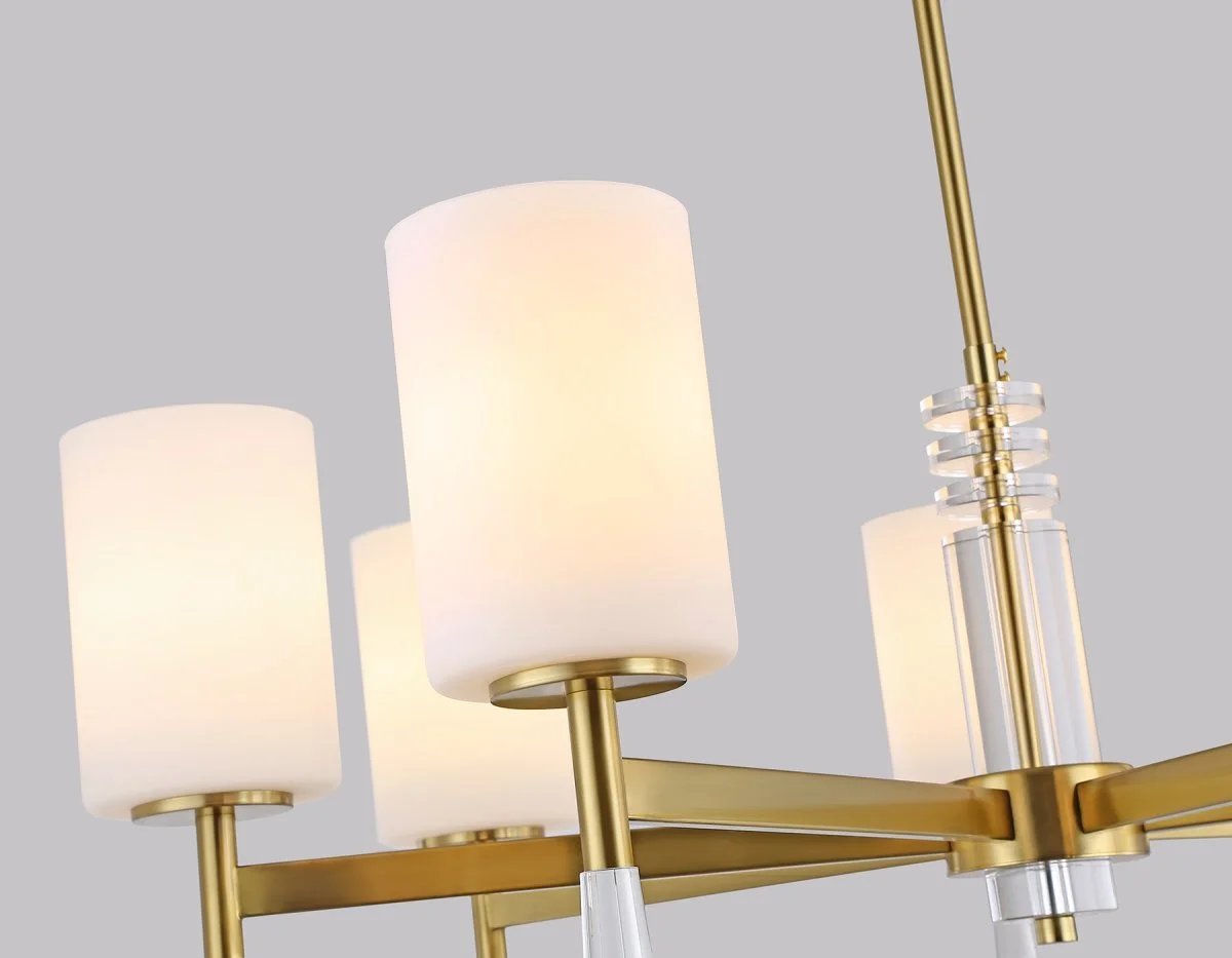 картинка Люстра со стеклянными плафонами на штанге LH56263