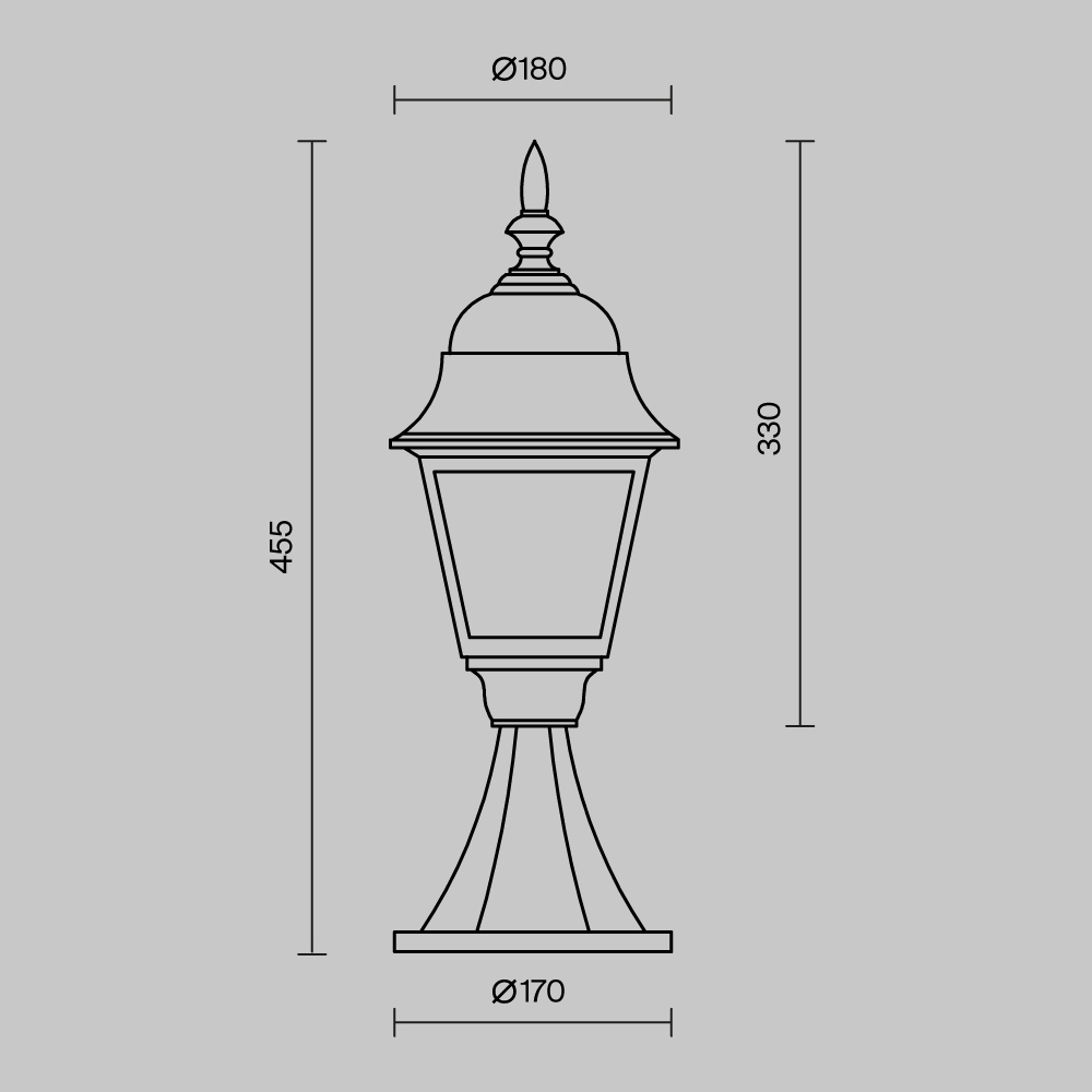 картинка Ландшафтный светильник Outdoor O004FL-01B