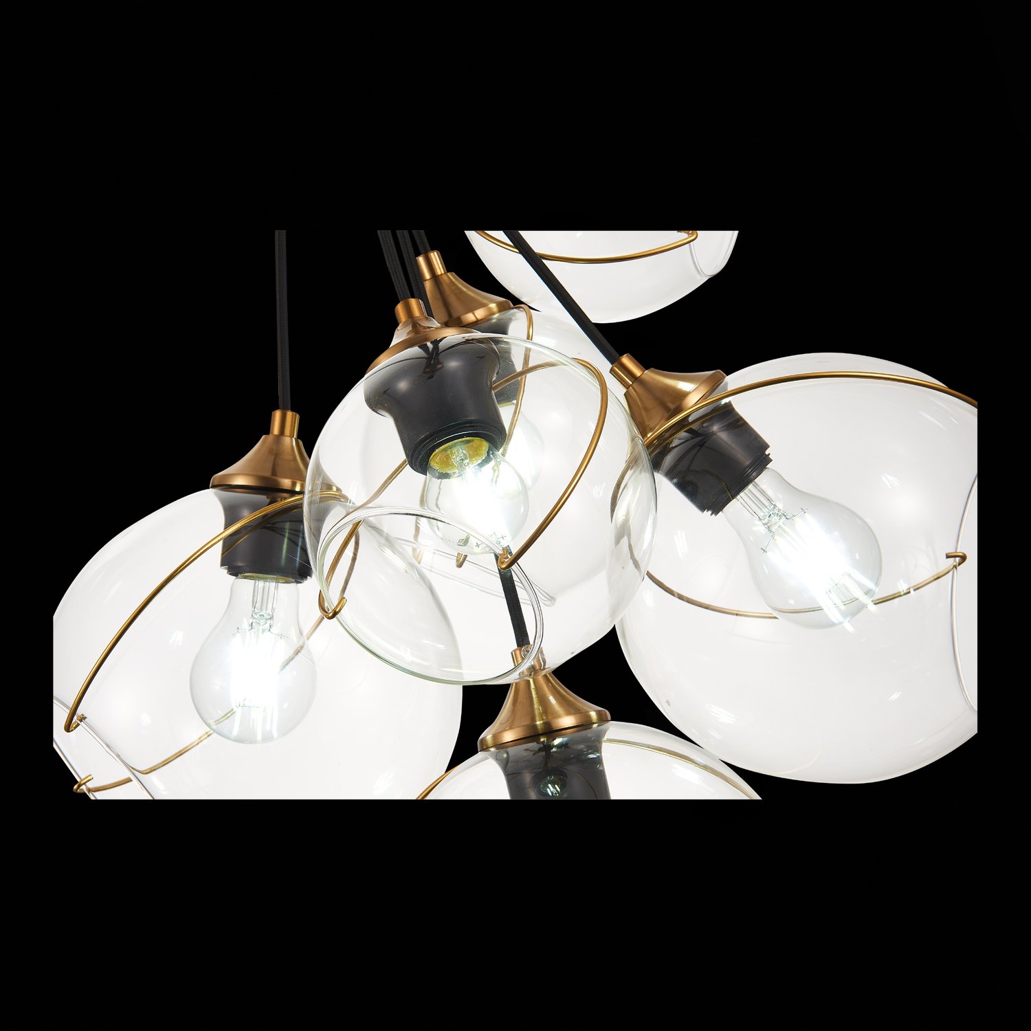 картинка SLE103103-06 Светильник подвесной Золотистый/Прозрачный E27 6*60W