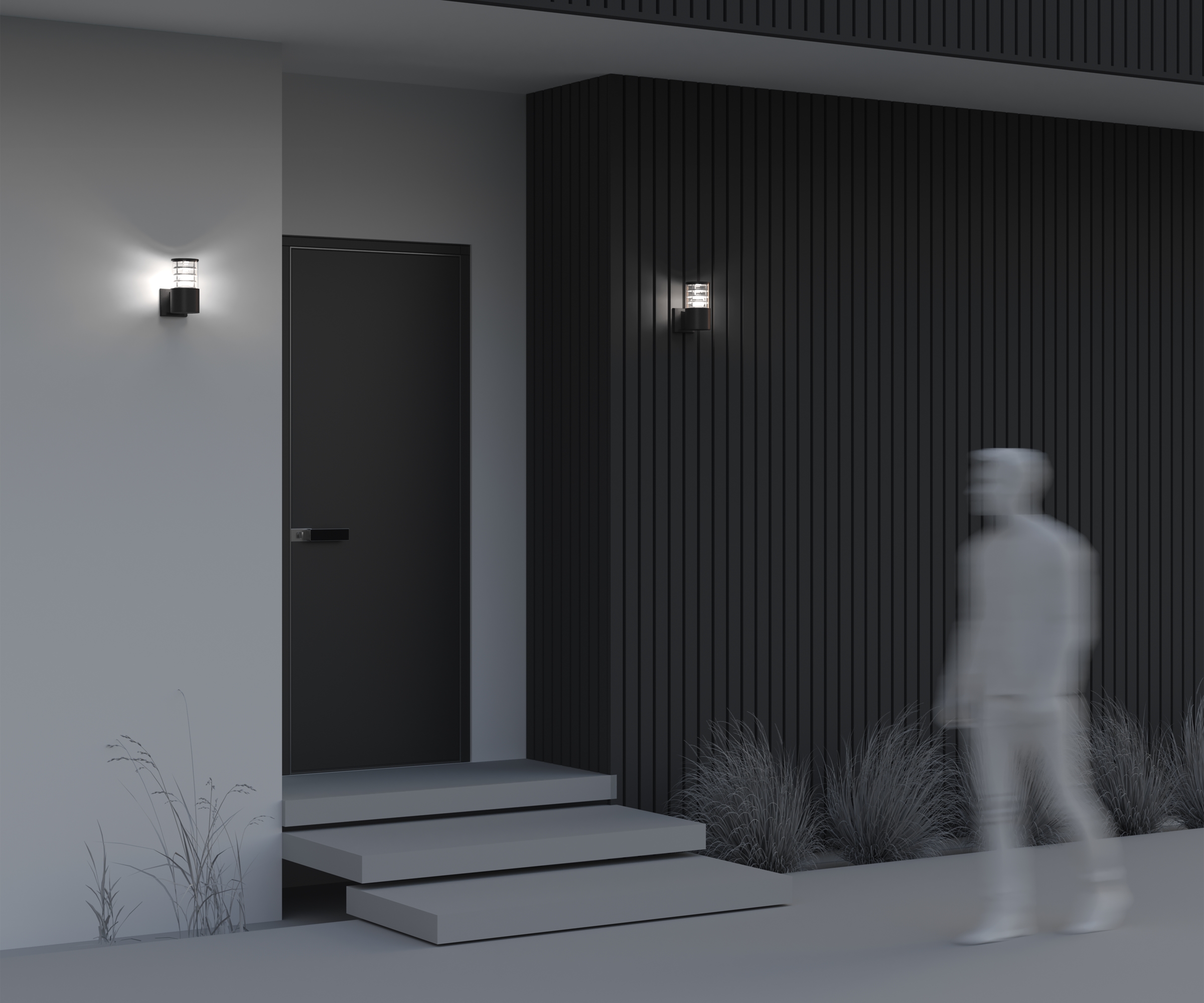 картинка Настенный светильник (бра) Outdoor O576WL-01B