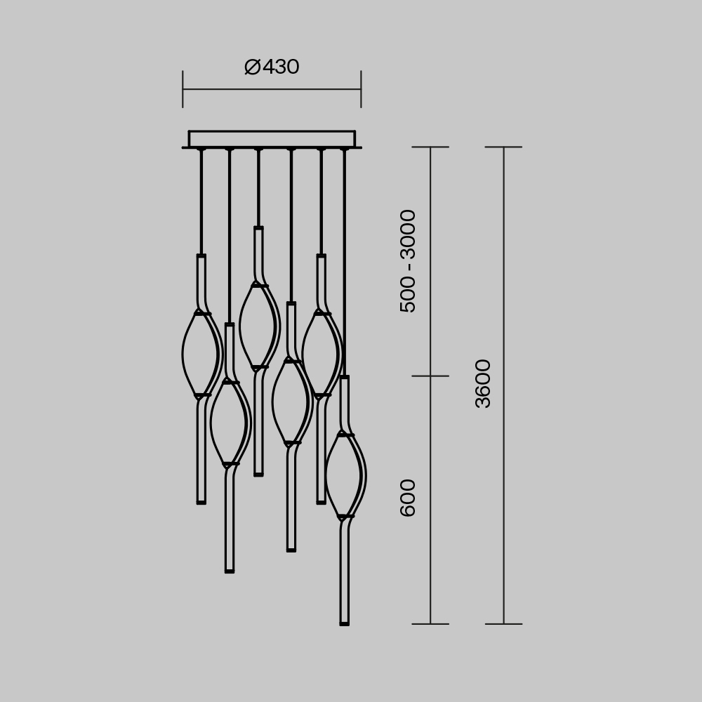 картинка Подвесной светильник Maytoni MOD347PL-L48BS3K