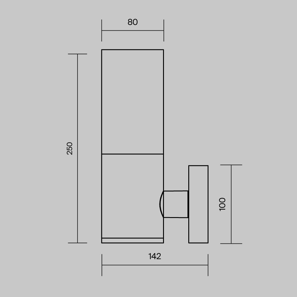 картинка Настенный светильник (бра) Outdoor O418WL-01B