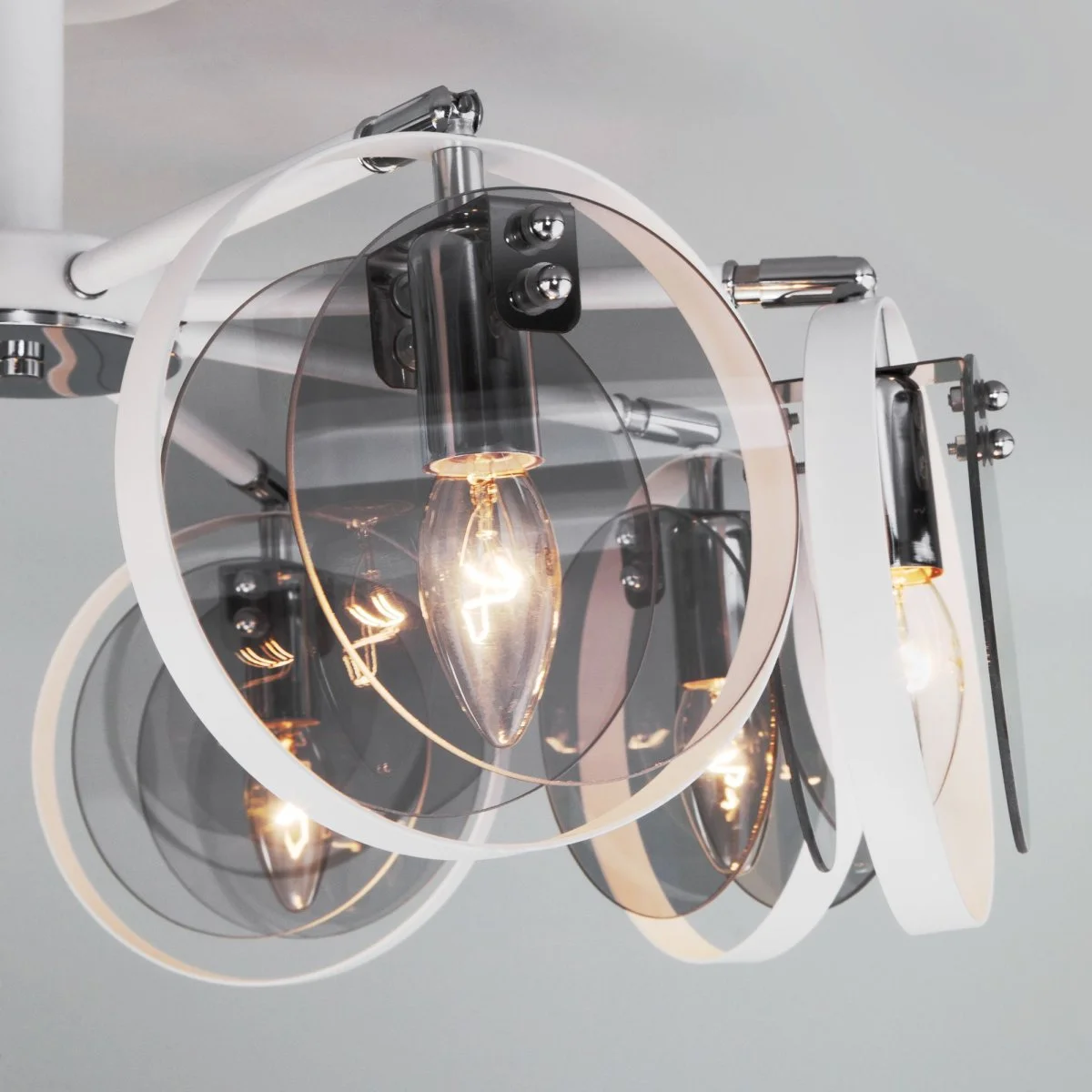 картинка Умный потолочный светильник в стиле лофт 70121/8 белый Smart