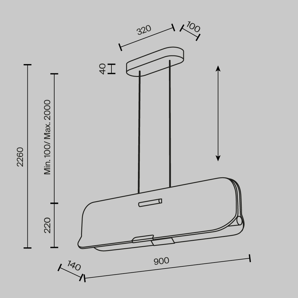 картинка Подвесной светильник Maytoni MOD408PL-L12B3K