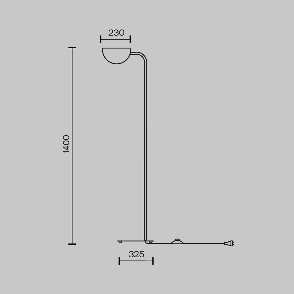 картинка Напольный светильник (торшер) Maytoni MOD126FL-01B
