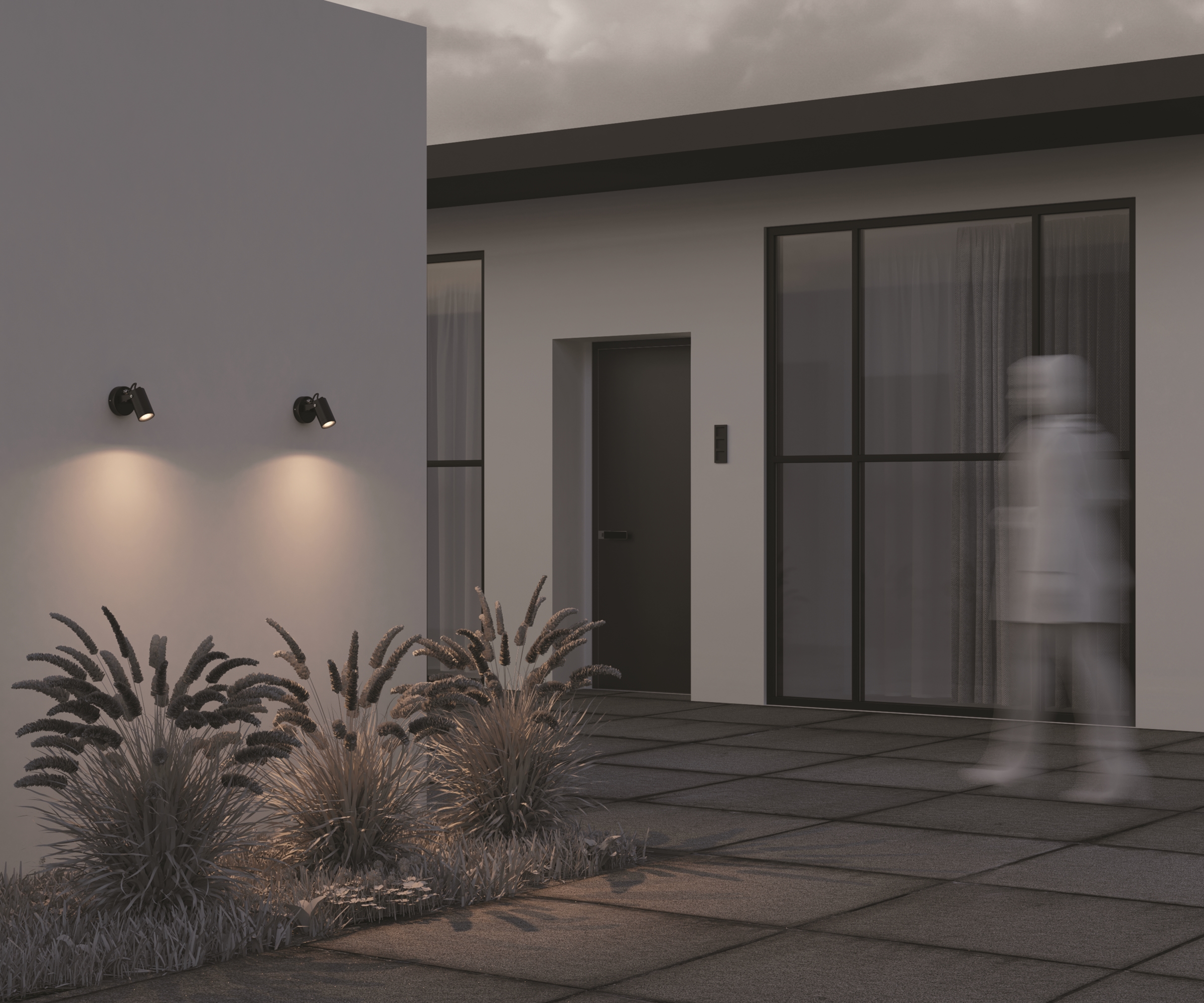 картинка Настенный светильник (бра) Outdoor O025WL-01B