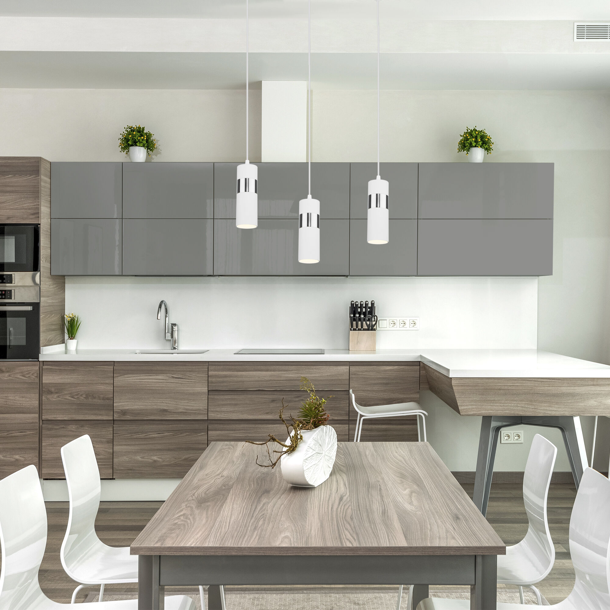 картинка Подвесной светильник 50096/1 белый/хром