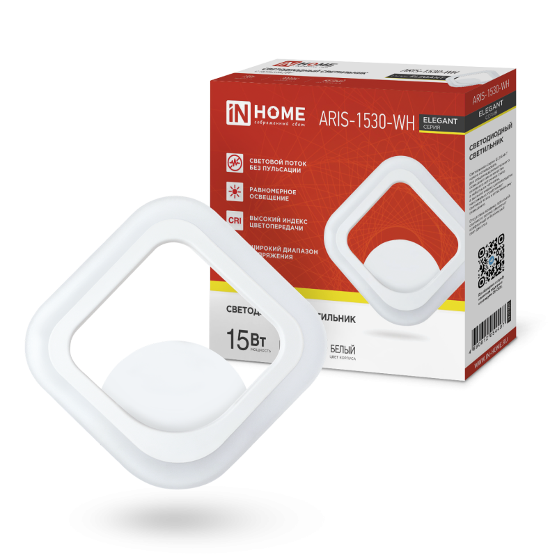 картинка Светильник светодиодный ELEGANT ARIS-1530-WH 15Вт 230В 3000К 1200Лм белый IN HOME