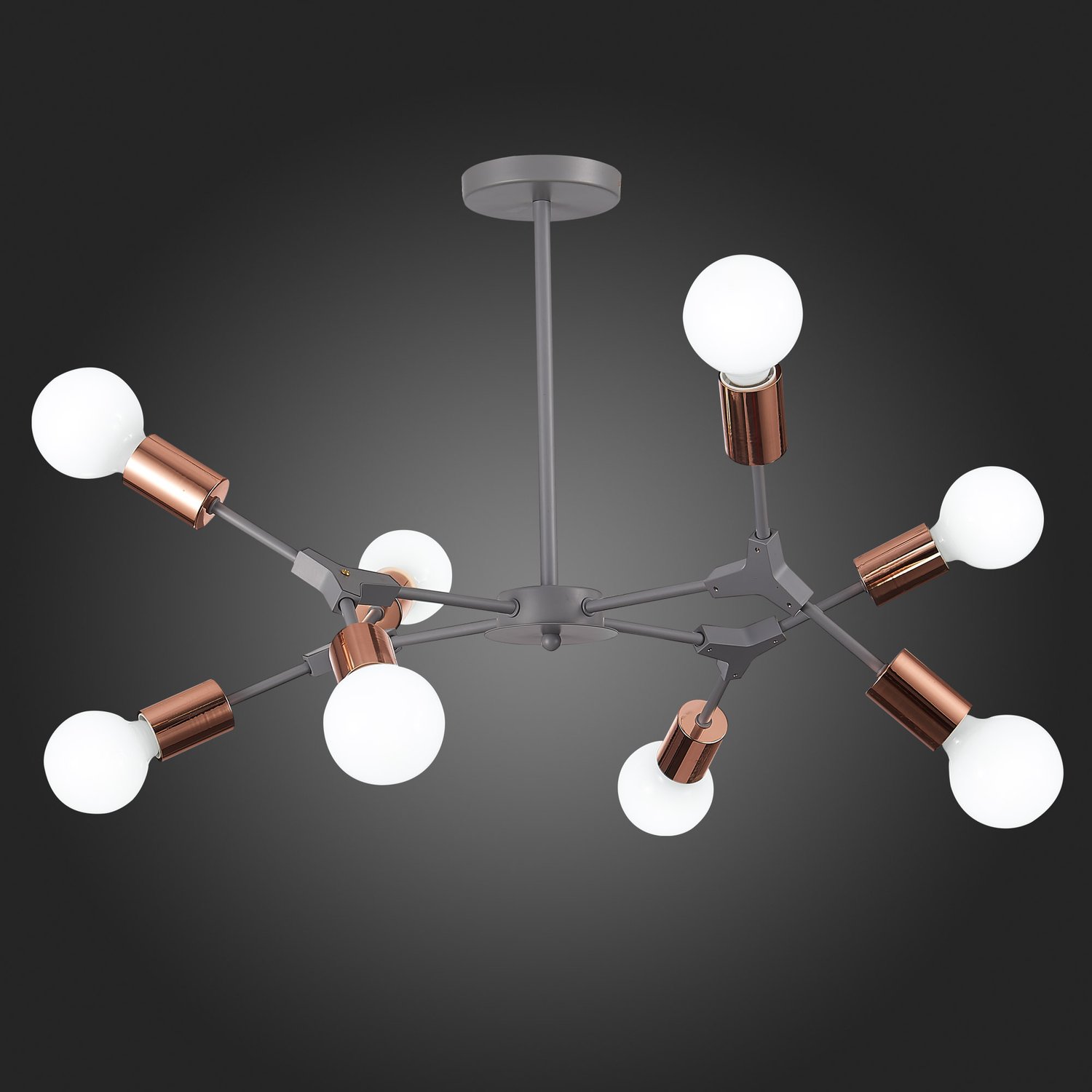 картинка SLE106403-08 Светильник потолочный Серый, Розовое золото E27 8*60W