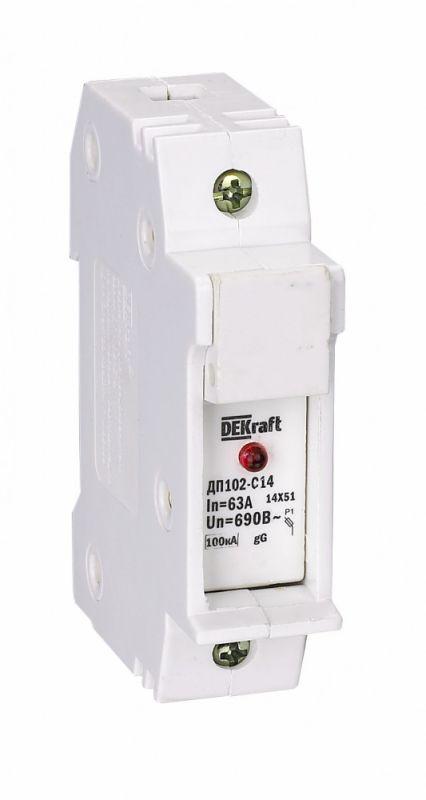 картинка Держатель предохранительного типа C10 ДП102-С10-1Р DEKraft 21383DEK
