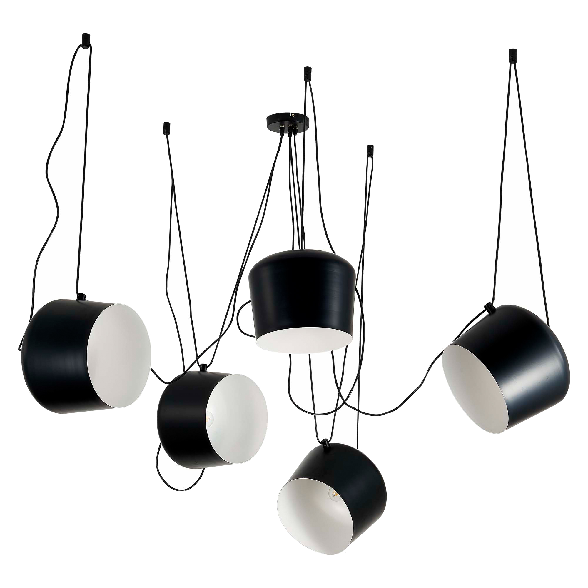 картинка SLE120643-05 Светильник подвесной Черный/Черный E27 5*40W