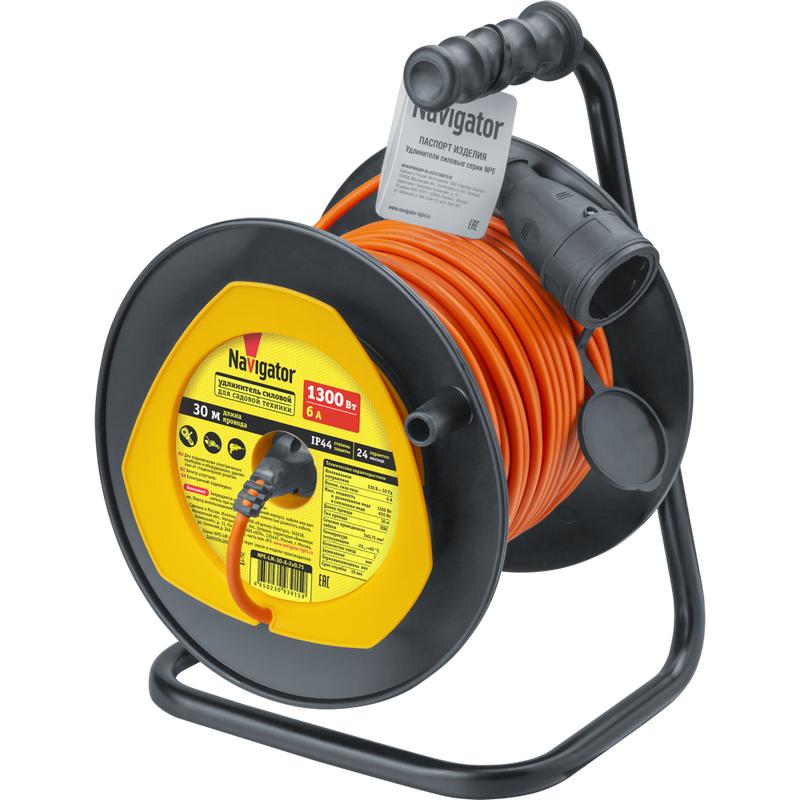 картинка Удлинитель 30м без заземл. 93 915 NPE-LM-30-X-2x0.75 для сад. техн. NAVIGATOR 93915