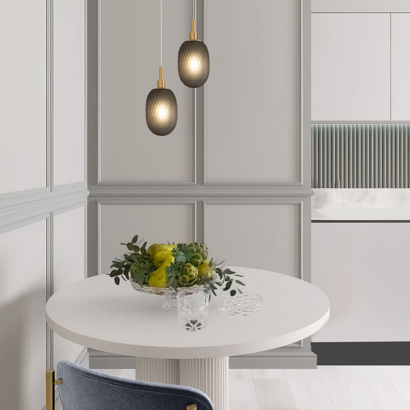 картинка Подвесной светильник со стеклянным плафоном 50266/1 дымчатый