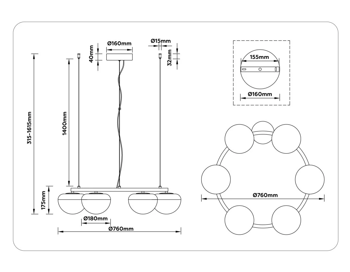 картинка Подвесной светодиодный светильник LH12003
