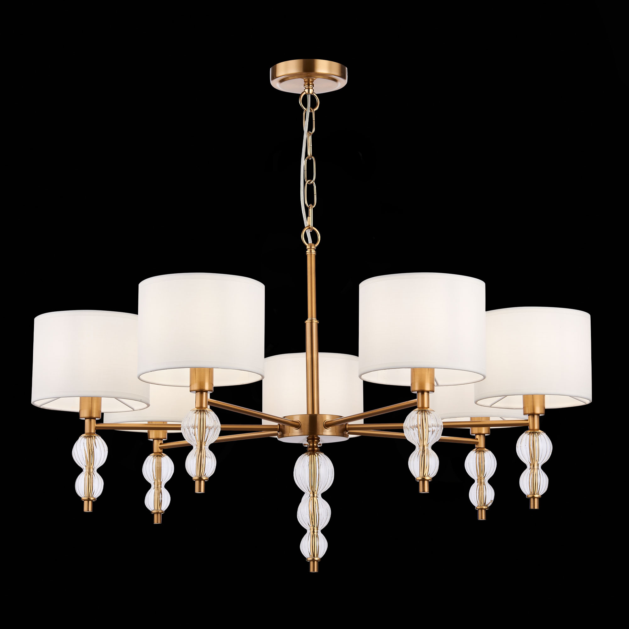 картинка SLE105713-07 Светильник подвесной Латунь, Прозрачный/Белый E14 7*40W