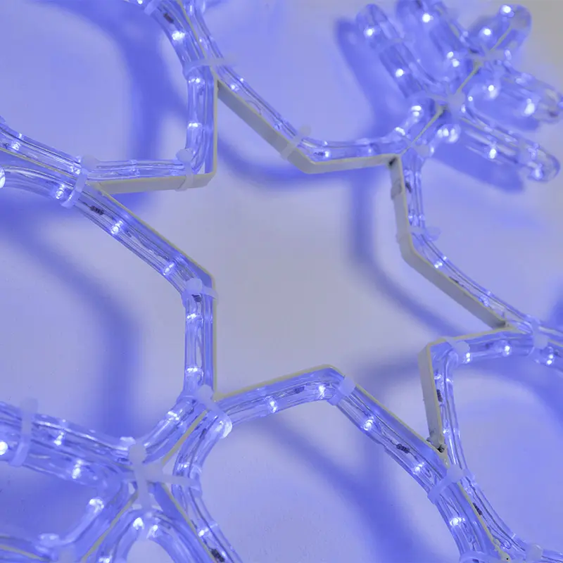 картинка Светодиодная фигура из дюралайта Снежинка 55x55см СИНИЙ NEON-NIGHT