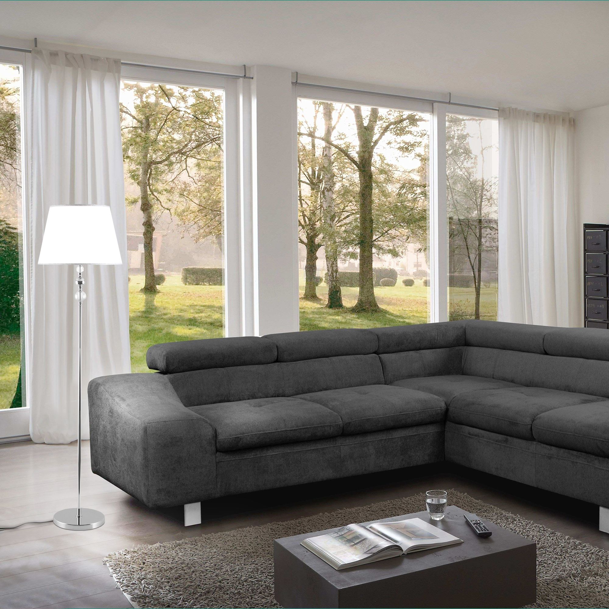 картинка Торшер классический с абажуром 01072/1 хром