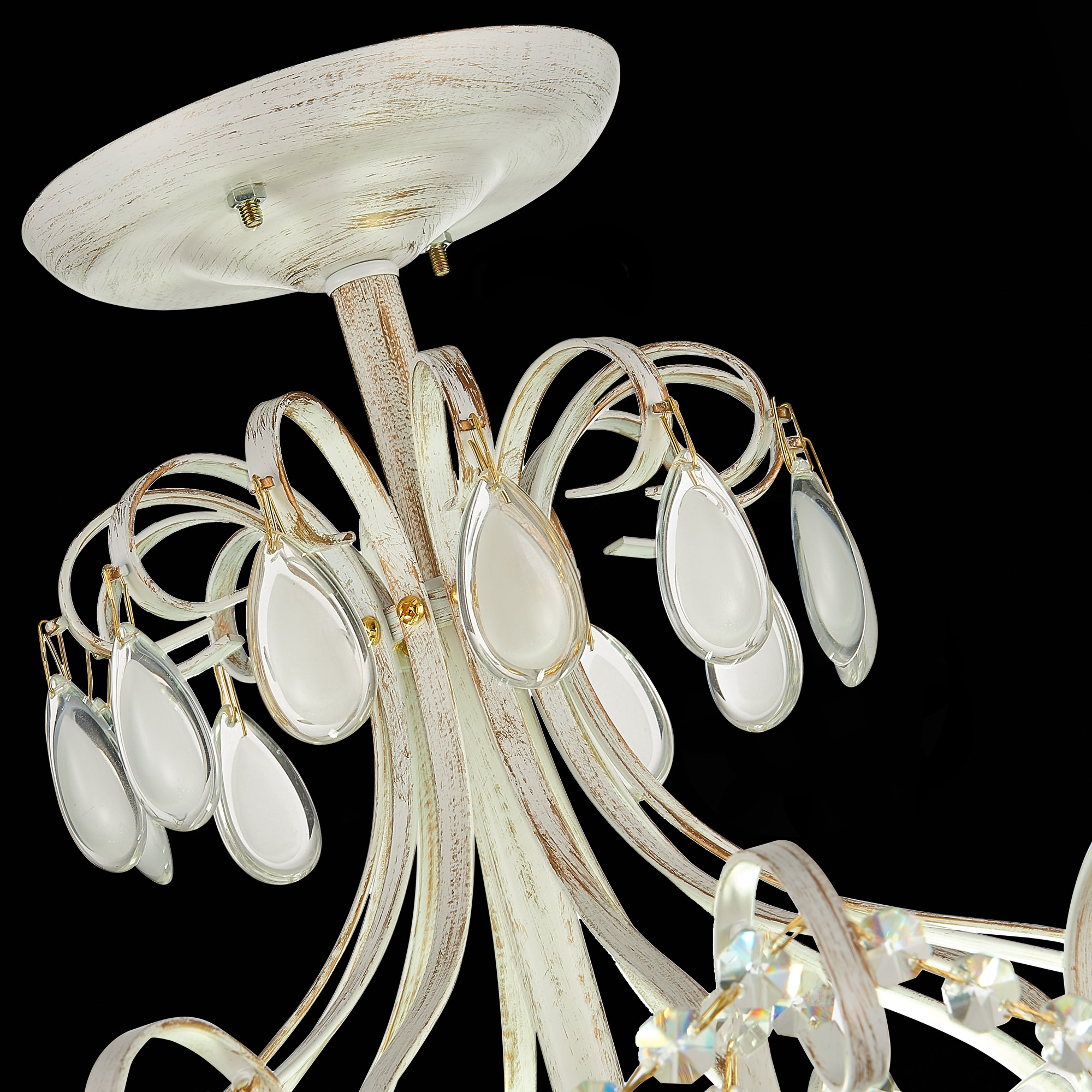 картинка SLE160302-06 Светильник потолочный Золотистый/Белый матовый E14 6*60W