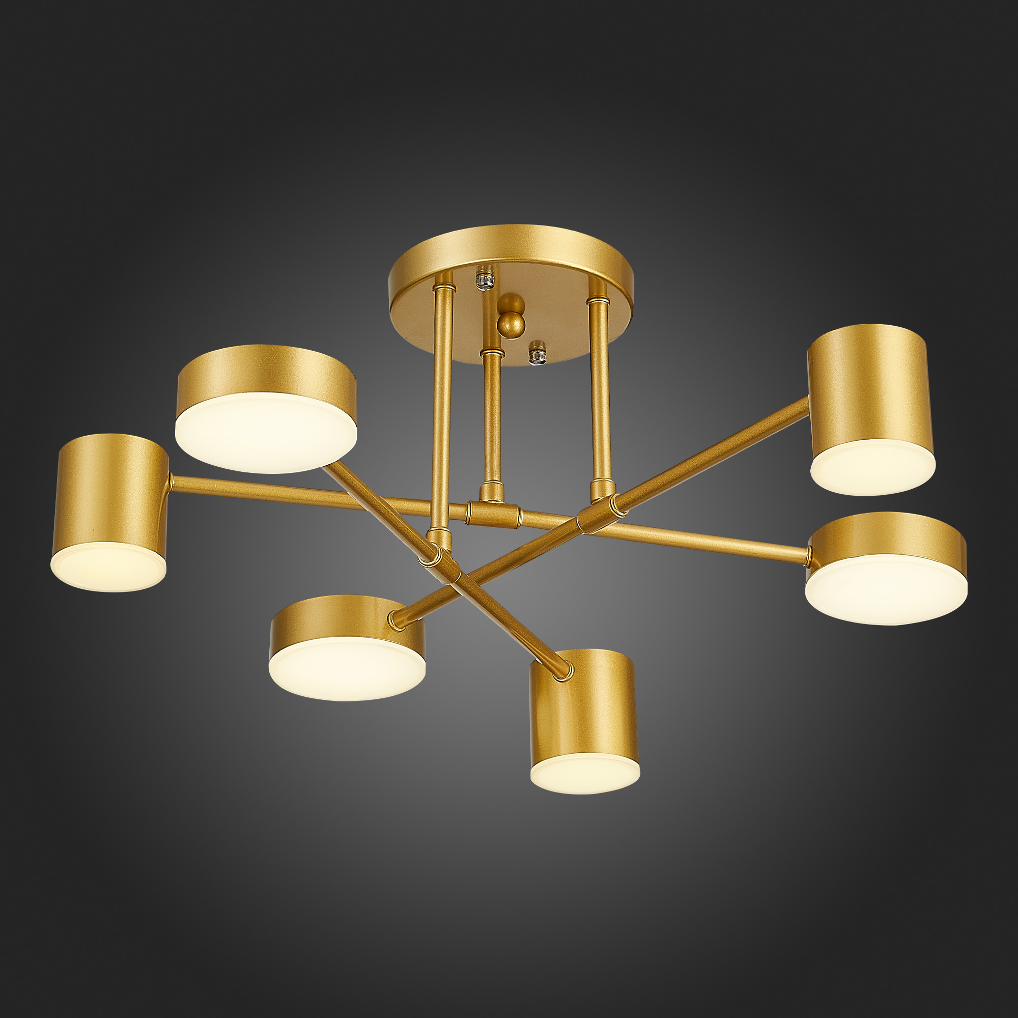 картинка SLE201022-06 Светильник потолочный Золотистый/Золотистый LED 6*7W 4000K