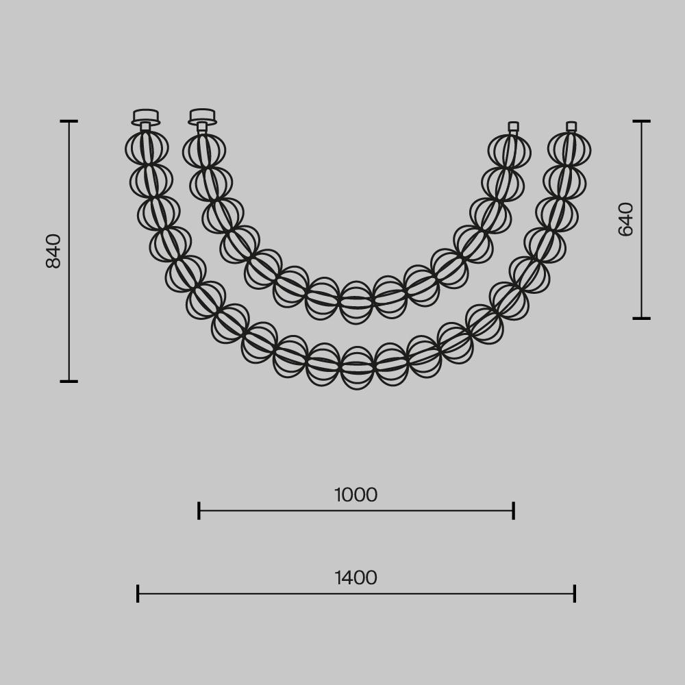 картинка Подвесной светильник Maytoni MOD216PL-L42G3K