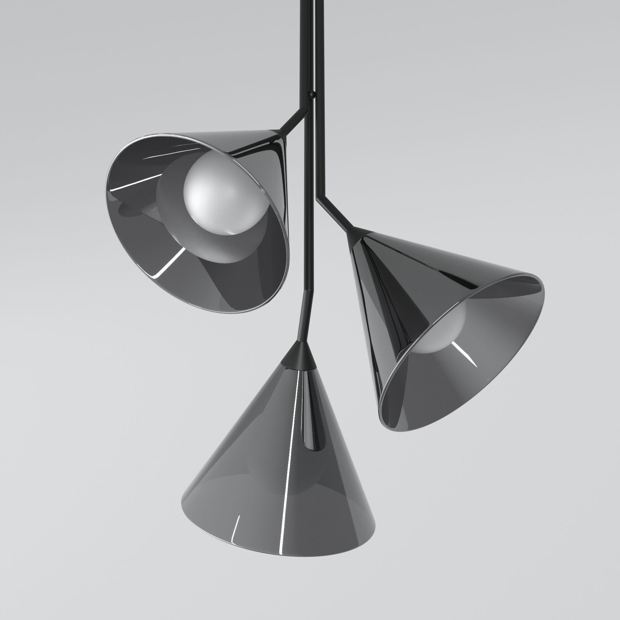 картинка Подвесной светильник со стеклянными плафонами 70161/3 черный