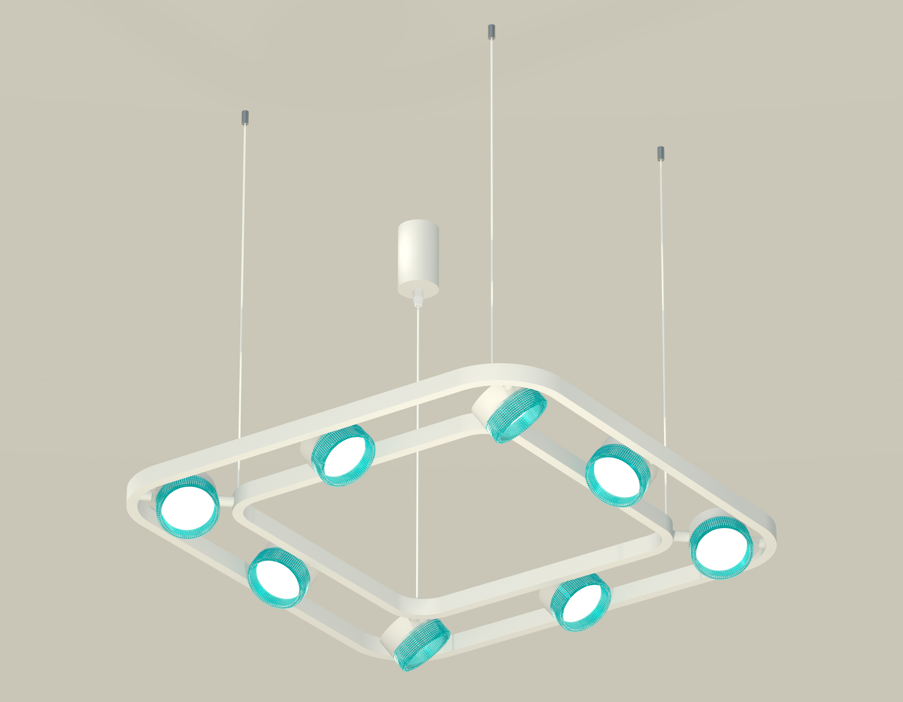 картинка Комплект подвесного поворотного светильника с композитным хрусталем