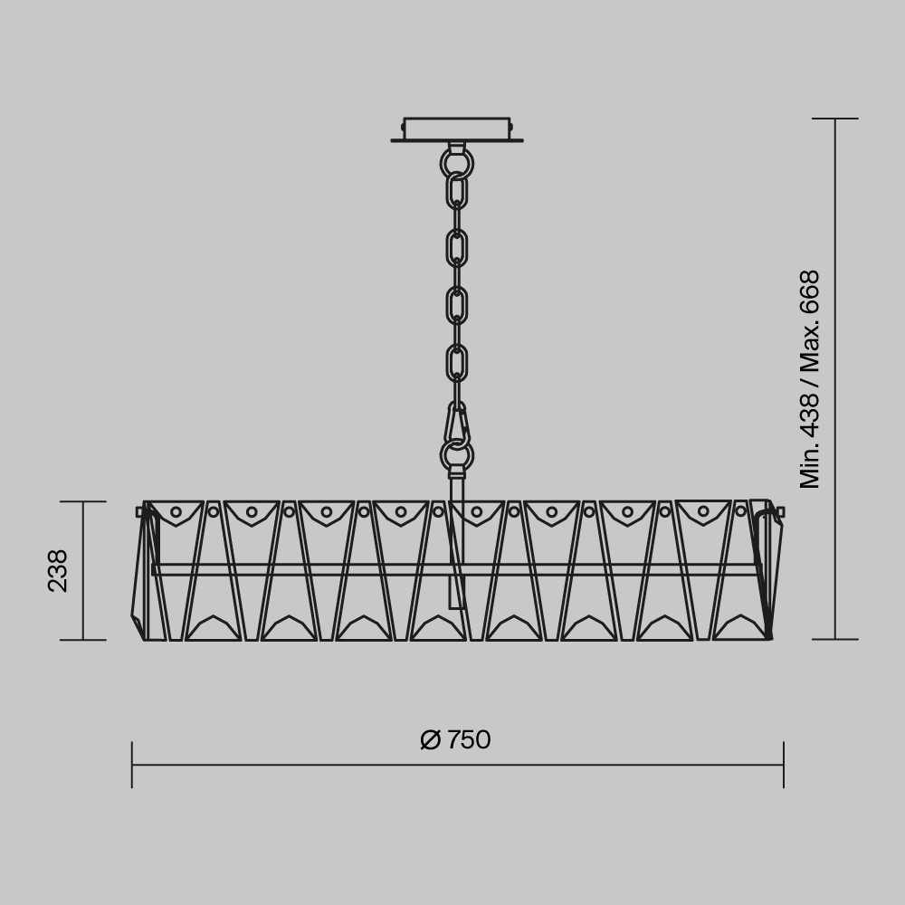 картинка Подвесной светильник Maytoni MOD043PL-08G