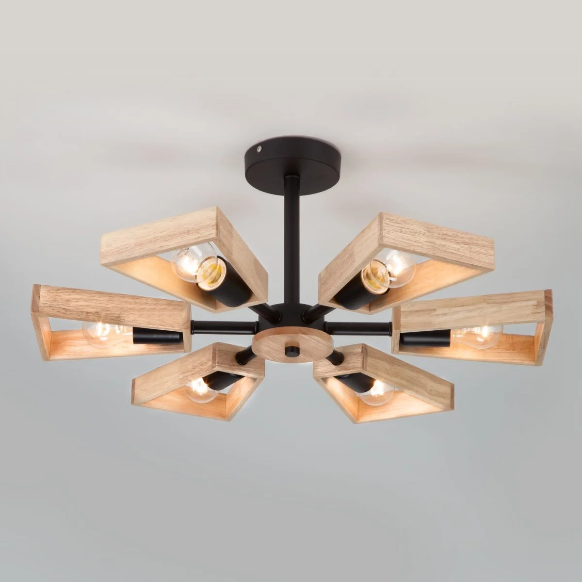 картинка Потолочная люстра в стиле лофт 70056/6 черный