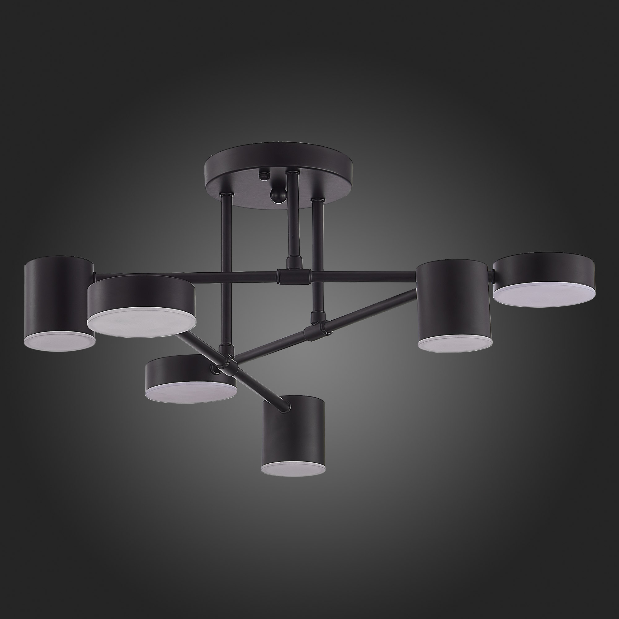 картинка SLE201042-06 Светильник потолочный Черный/Черный LED 6*7W 4000K