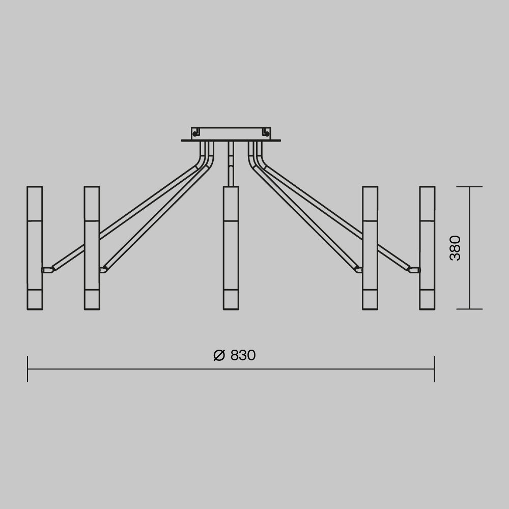 картинка Потолочный светильник Maytoni MOD620CL-16B