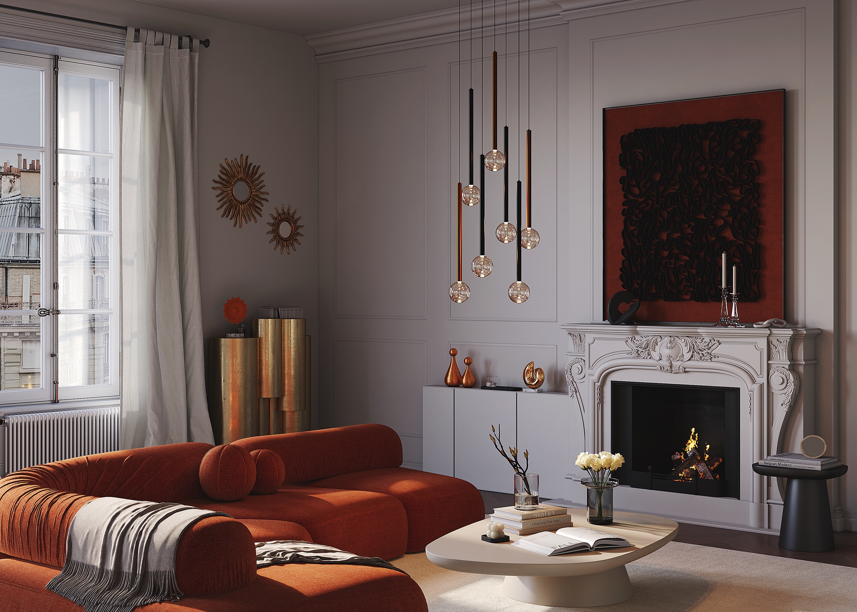 картинка Подвесной светильник Maytoni MOD383PL-L40BBS3K