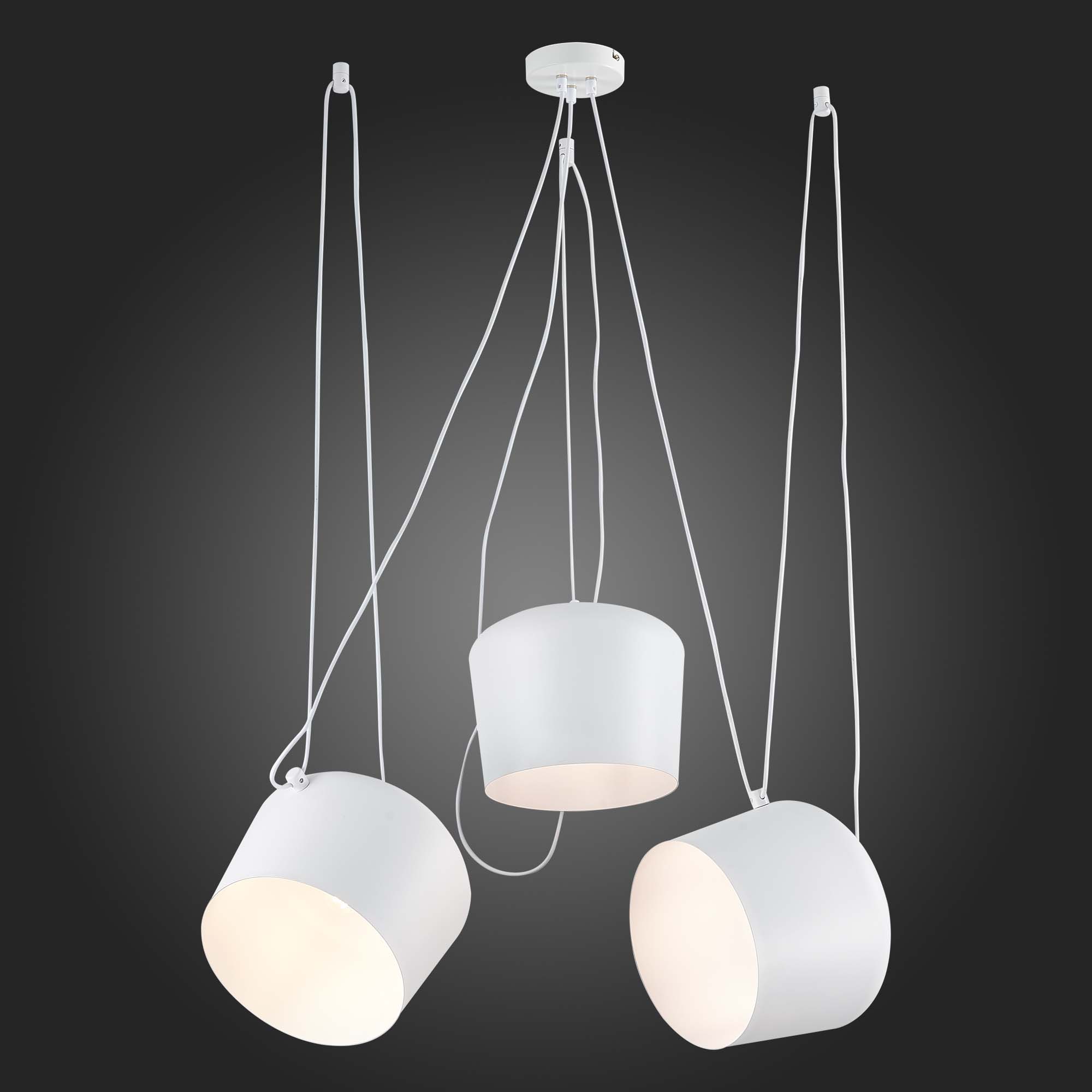 картинка SLE120653-03 Светильник подвесной Белый/Белый E27 3*40W