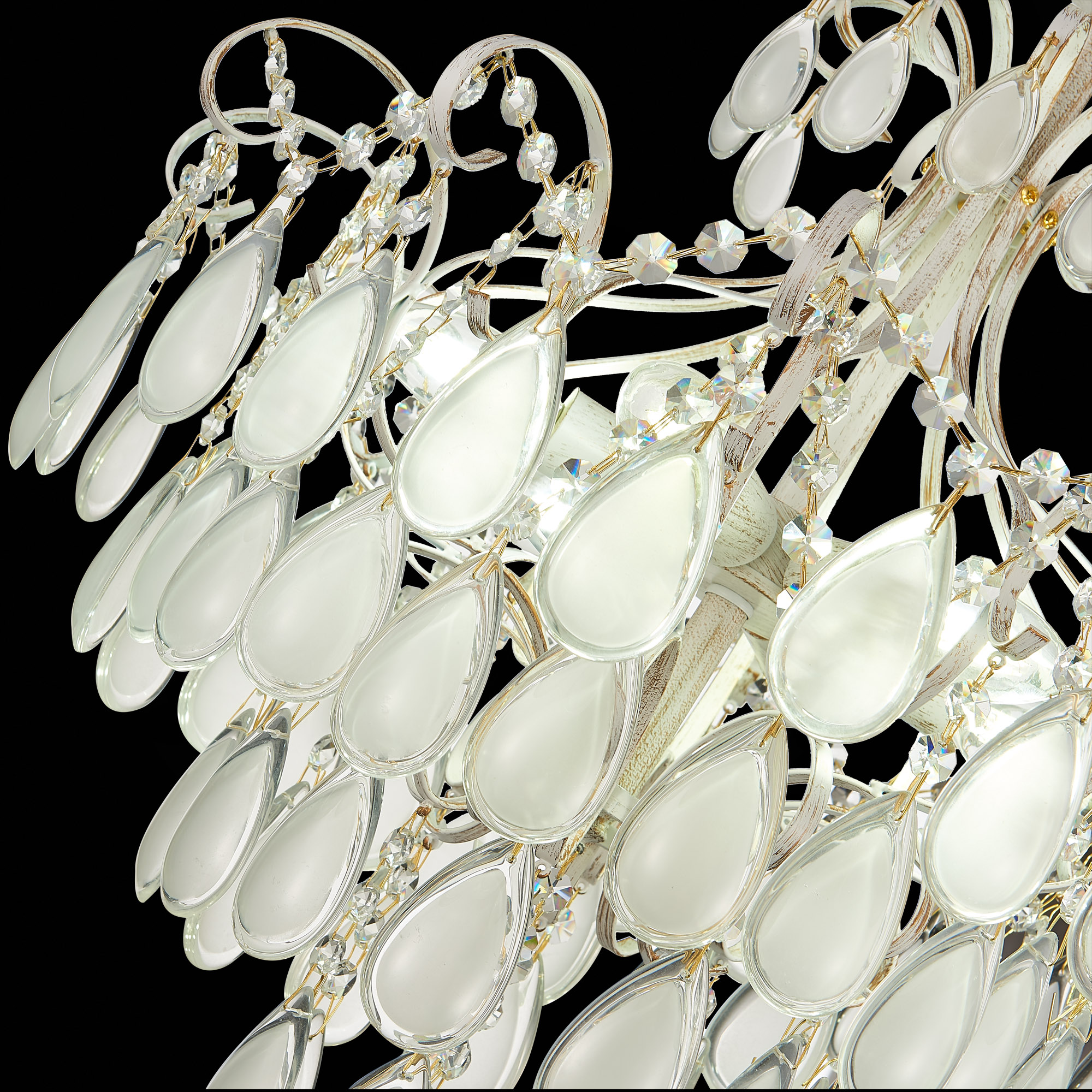 картинка SLE160302-06 Светильник потолочный Золотистый/Белый матовый E14 6*60W