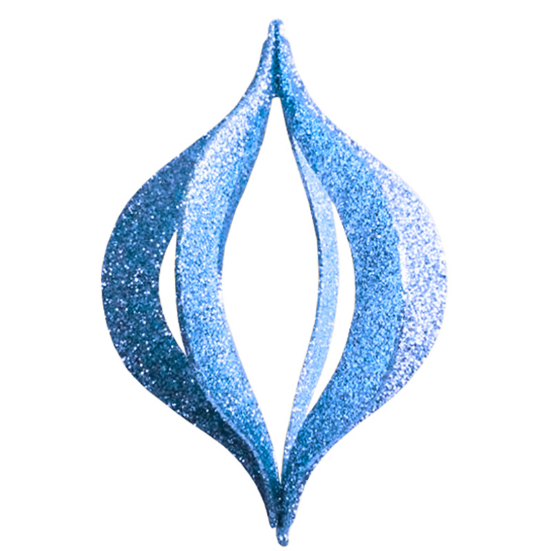 картинка Елочная фигура Сосулька складная 3D, 51 см, цвет синий