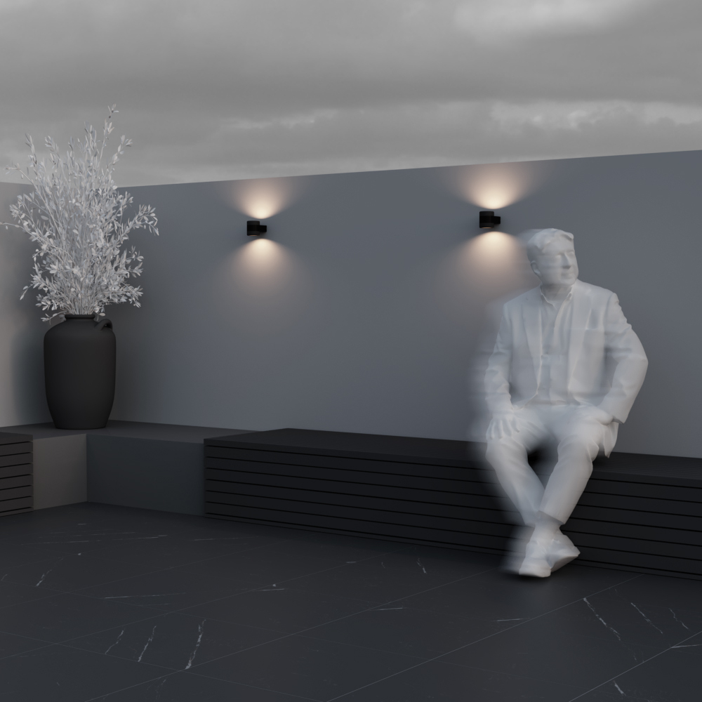 картинка Настенный светильник (бра) Outdoor O490WL-L6B3K