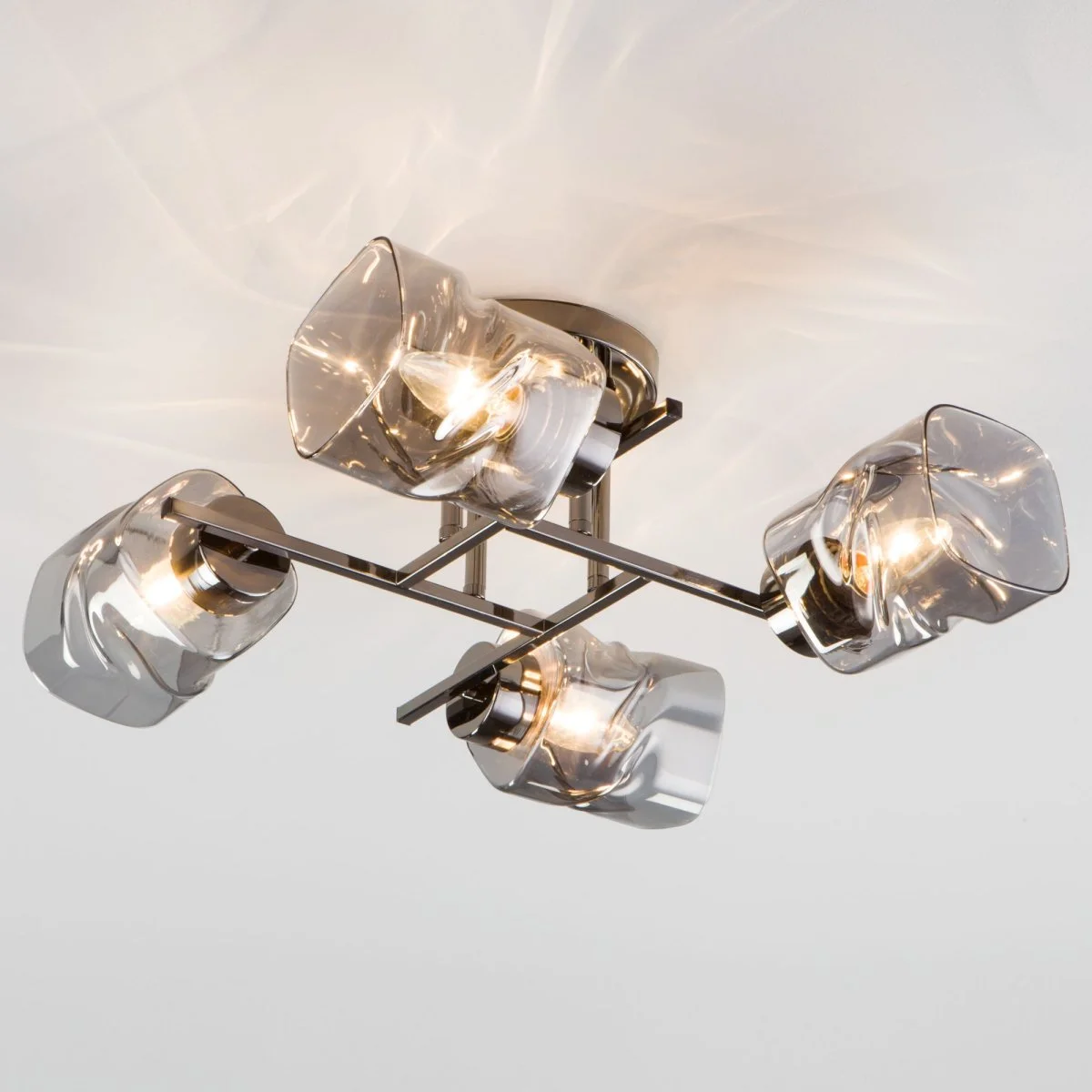 картинка Потолочная люстра со стеклянными плафонами 30165/4 черный жемчуг